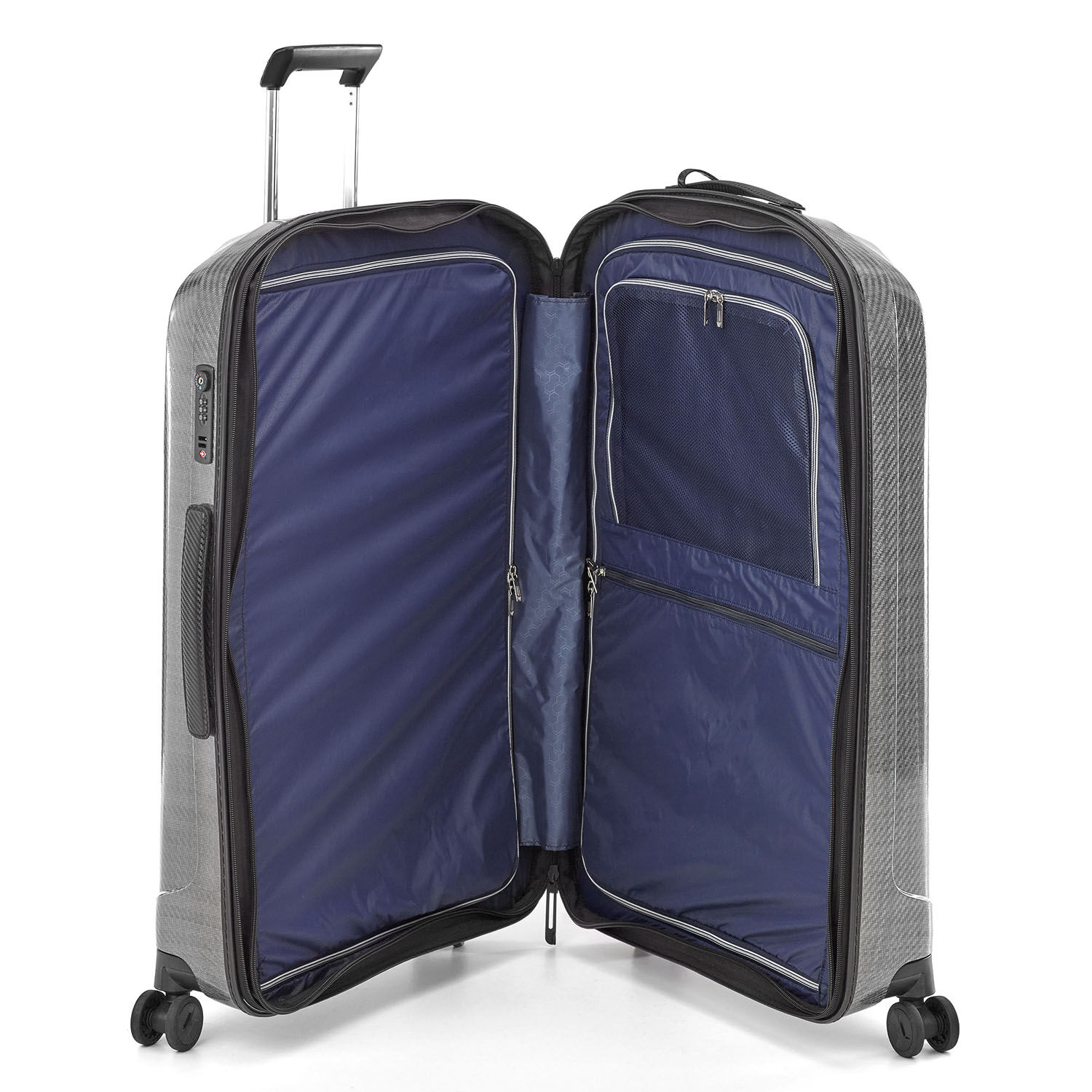 Roncato WE ARE GLAM DLX Grosser Spinner 78cm erweiterbar Black/Platinum