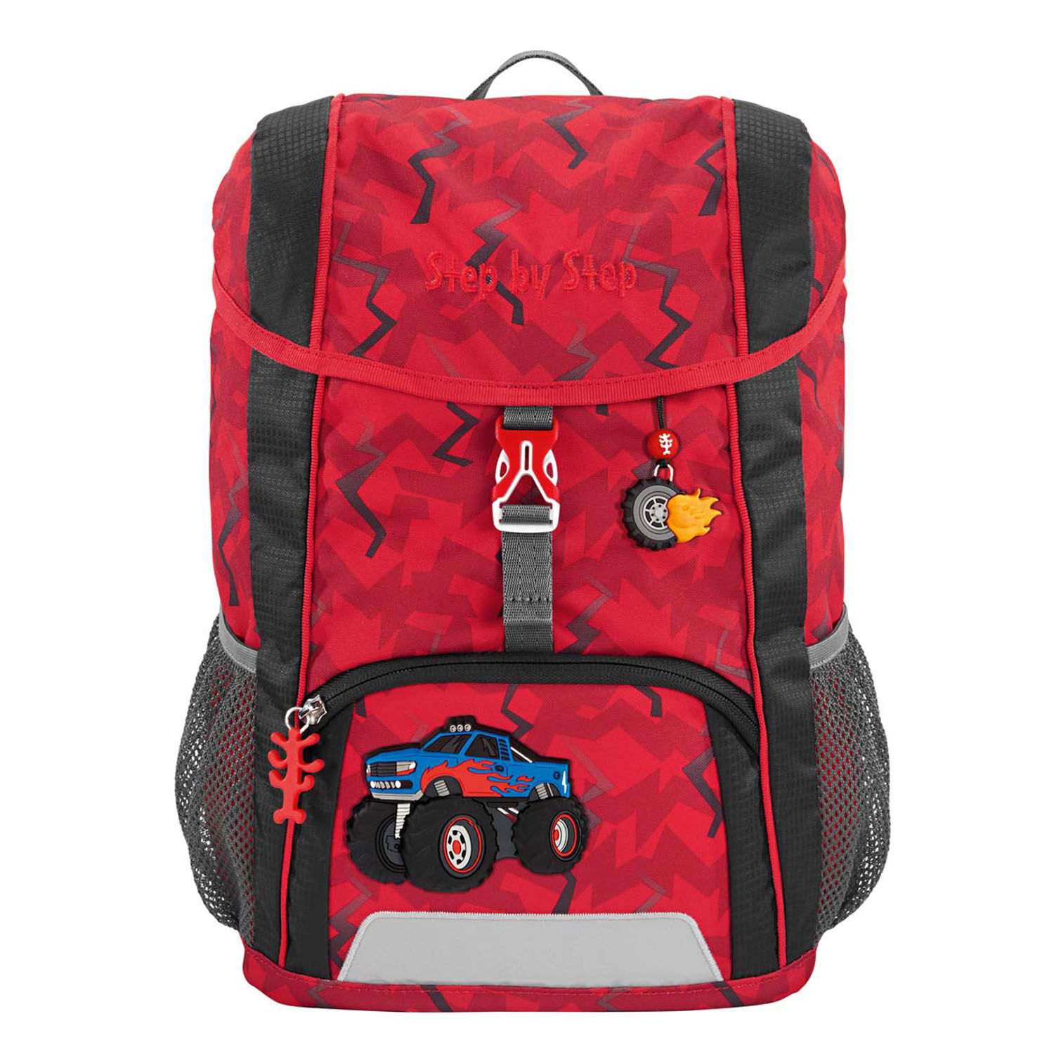 Step by Step Kinderrucksack KID Rucksack-Set, 3-teilig inkl. Sitzkissen Monster Truck Rocky