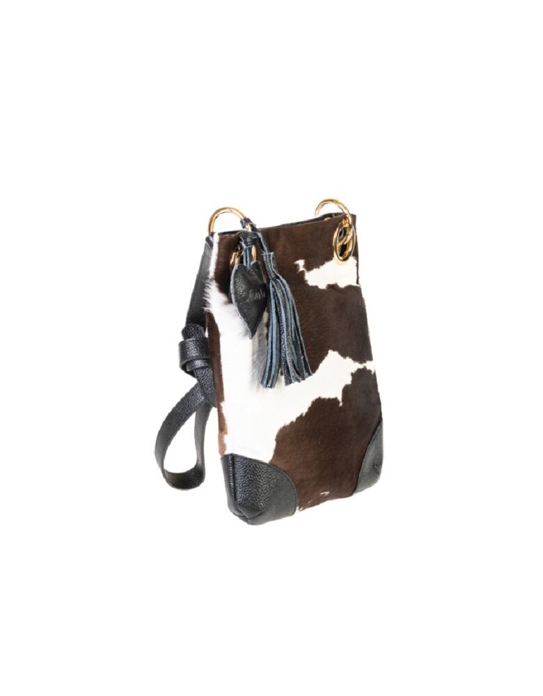 Olivia Lauren Cowhide Schultertasche Black Olivia Lauren Cowhide Schultertasche Black