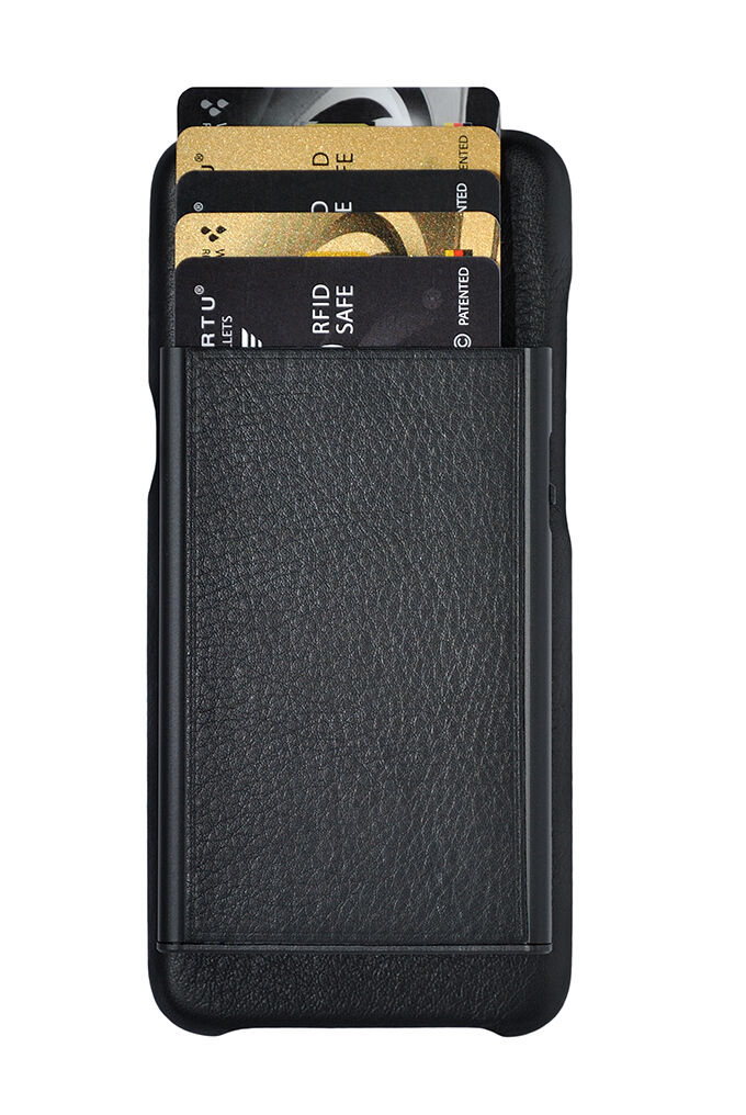 Tru Virtu Click & Slide Pay & Phone Kartenetui und Smartphoneülle - Samsung Galaxy S8 Nappa Black/Black Tru Virtu Click & Slide Pay & Phone Kartenetui und Smartphoneülle - Samsung Galaxy S8 Nappa Black/Black