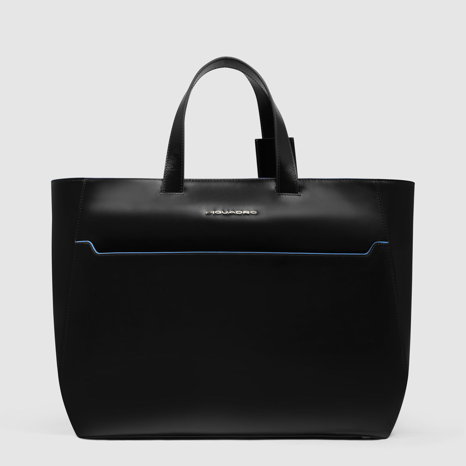 Piquadro Blue Square Damen Leder-Laptoptasche 15,6" Schwarz