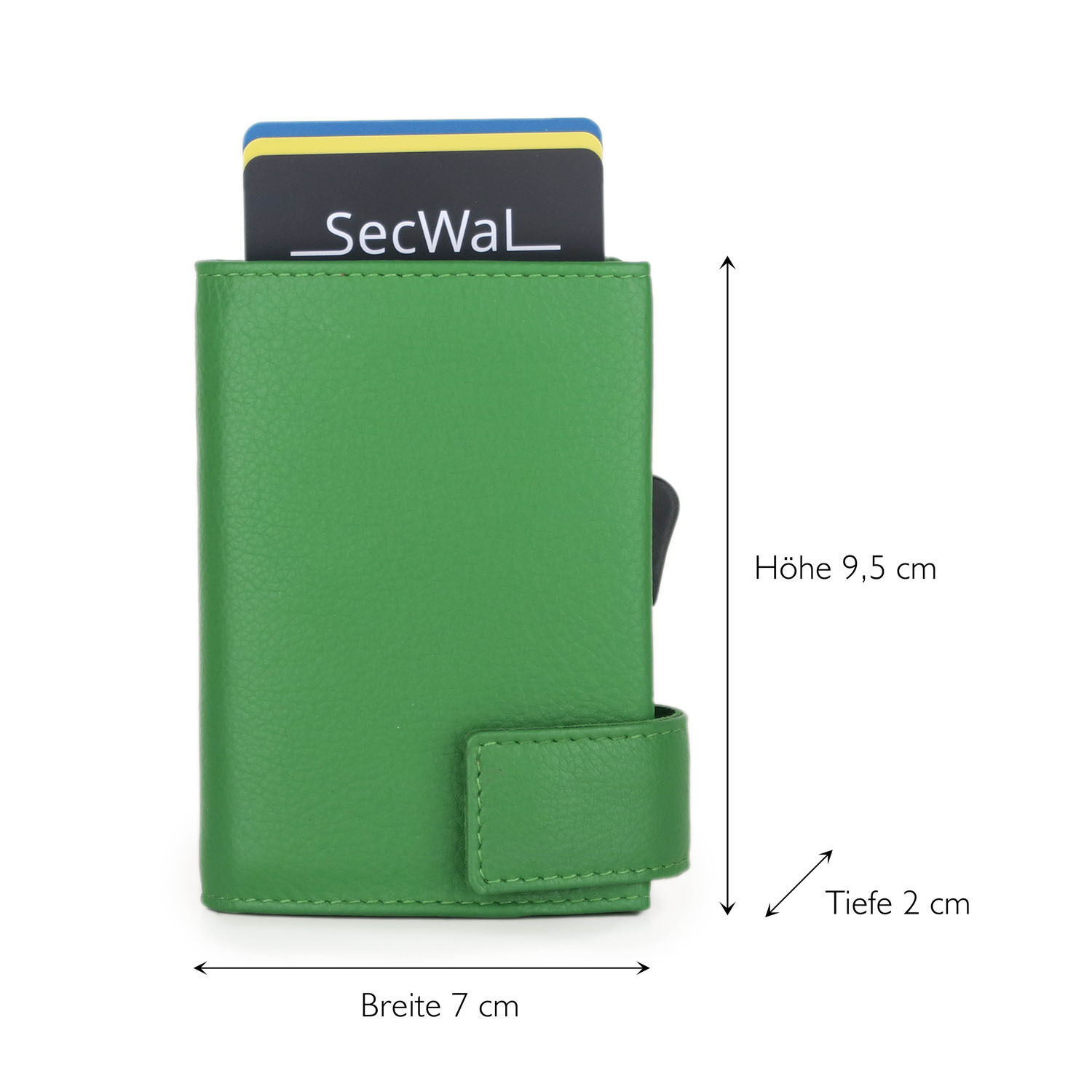 SecWal Matrix Kartenetui mit Münzfach Reißverschluss Grün SecWal Matrix Kartenetui mit Münzfach Reißverschluss Grün