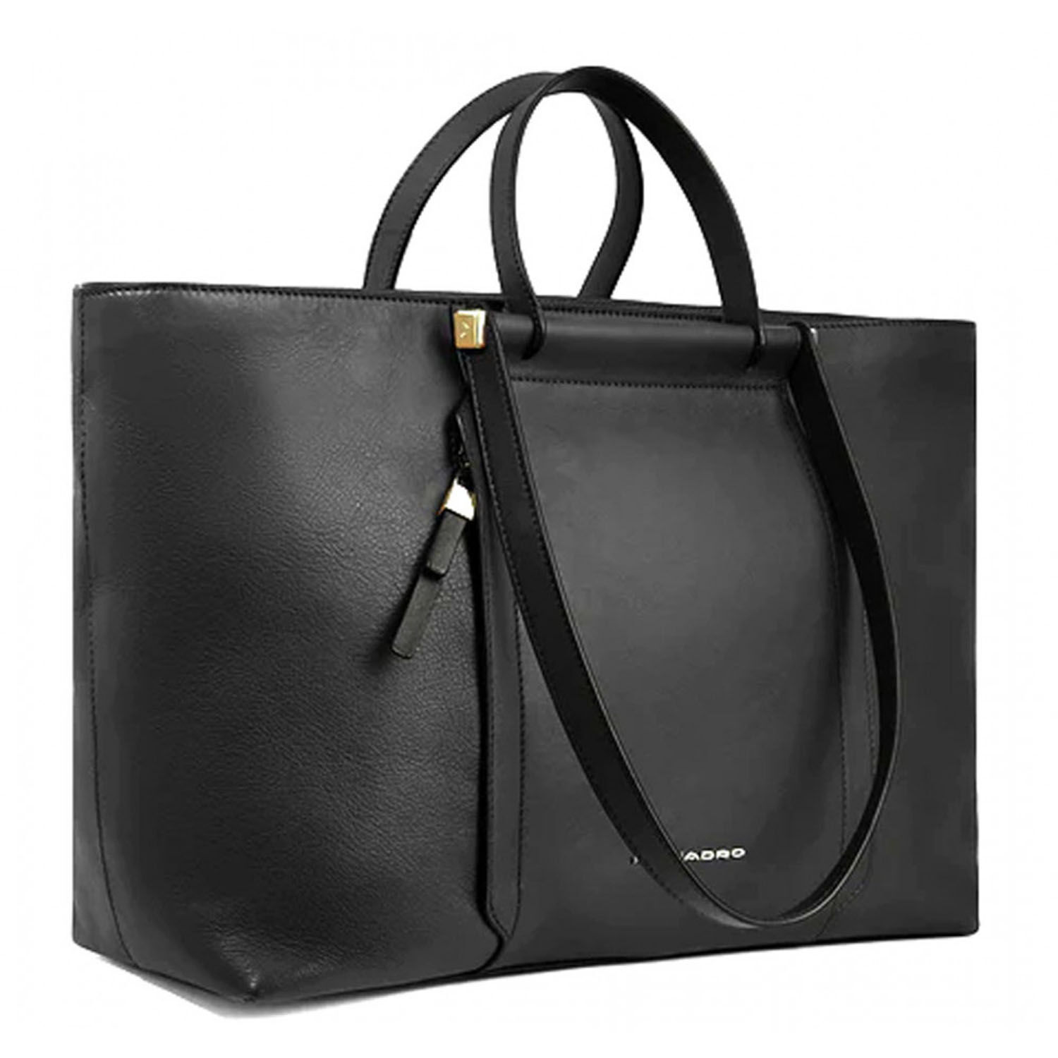 Piquadro Circle Shopper aus Leder mit 15,6" Notebook-Fach Schwarz