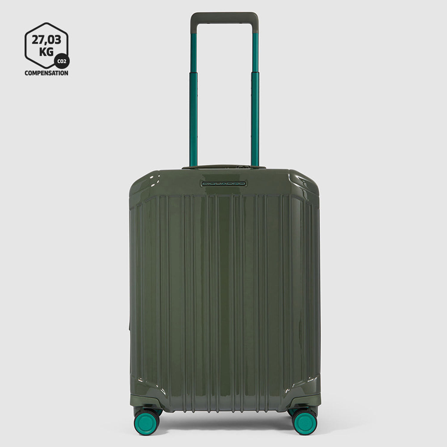 Piquadro PQ Light 4-Rollen Trolley Koffer in Handgepäckgröße Foresta Verde