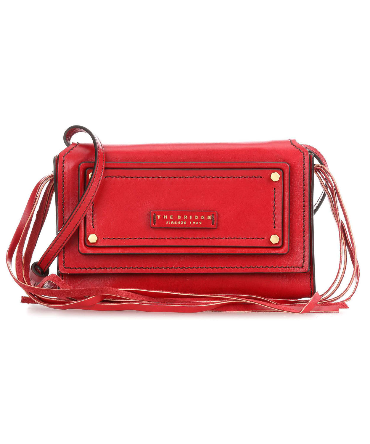 The Bridge Consuma Schultertasche Kirschrot/Gold