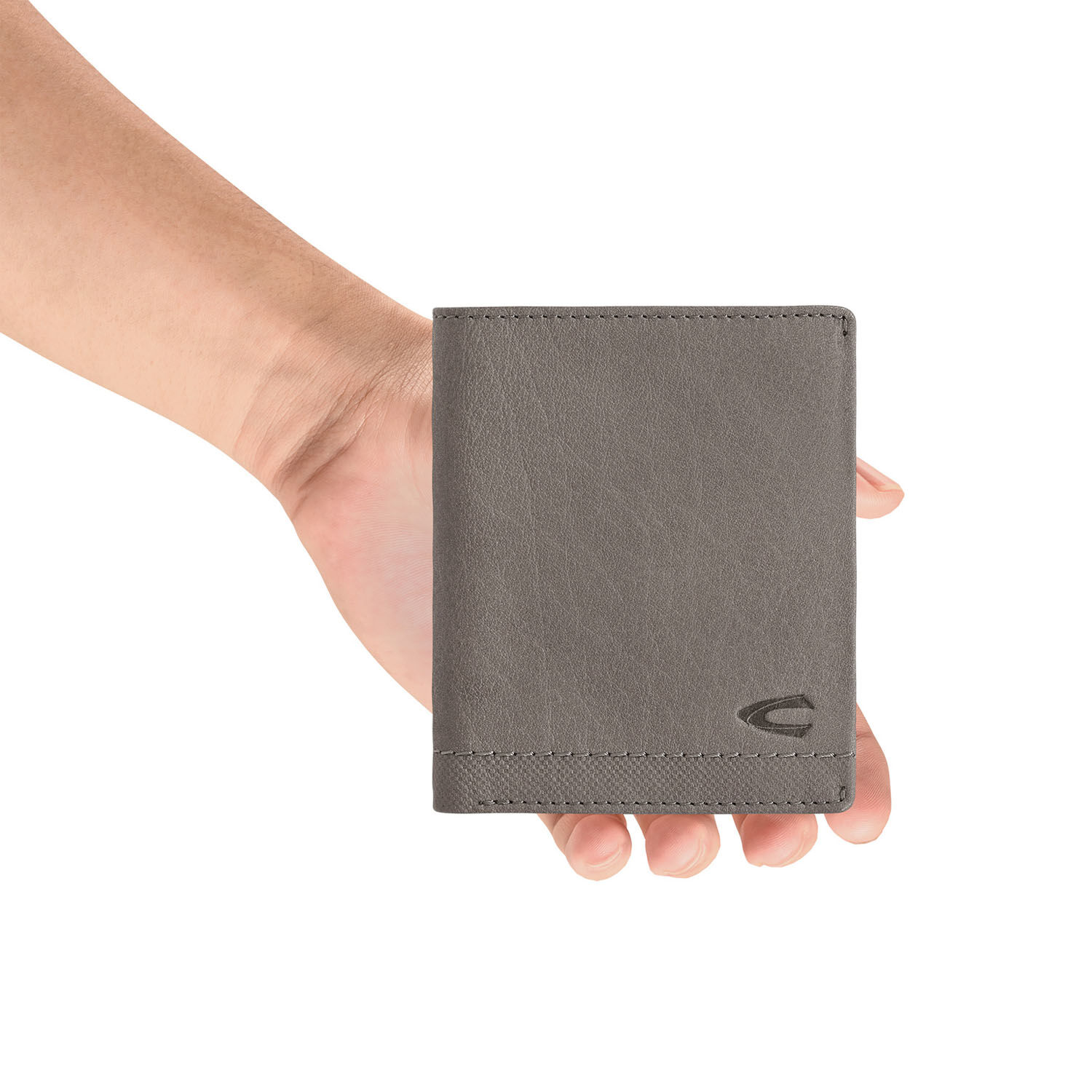 Camel Active Nimbus Geldbörse aus Leder mit RFID Safe 4190 Charcoal - grau