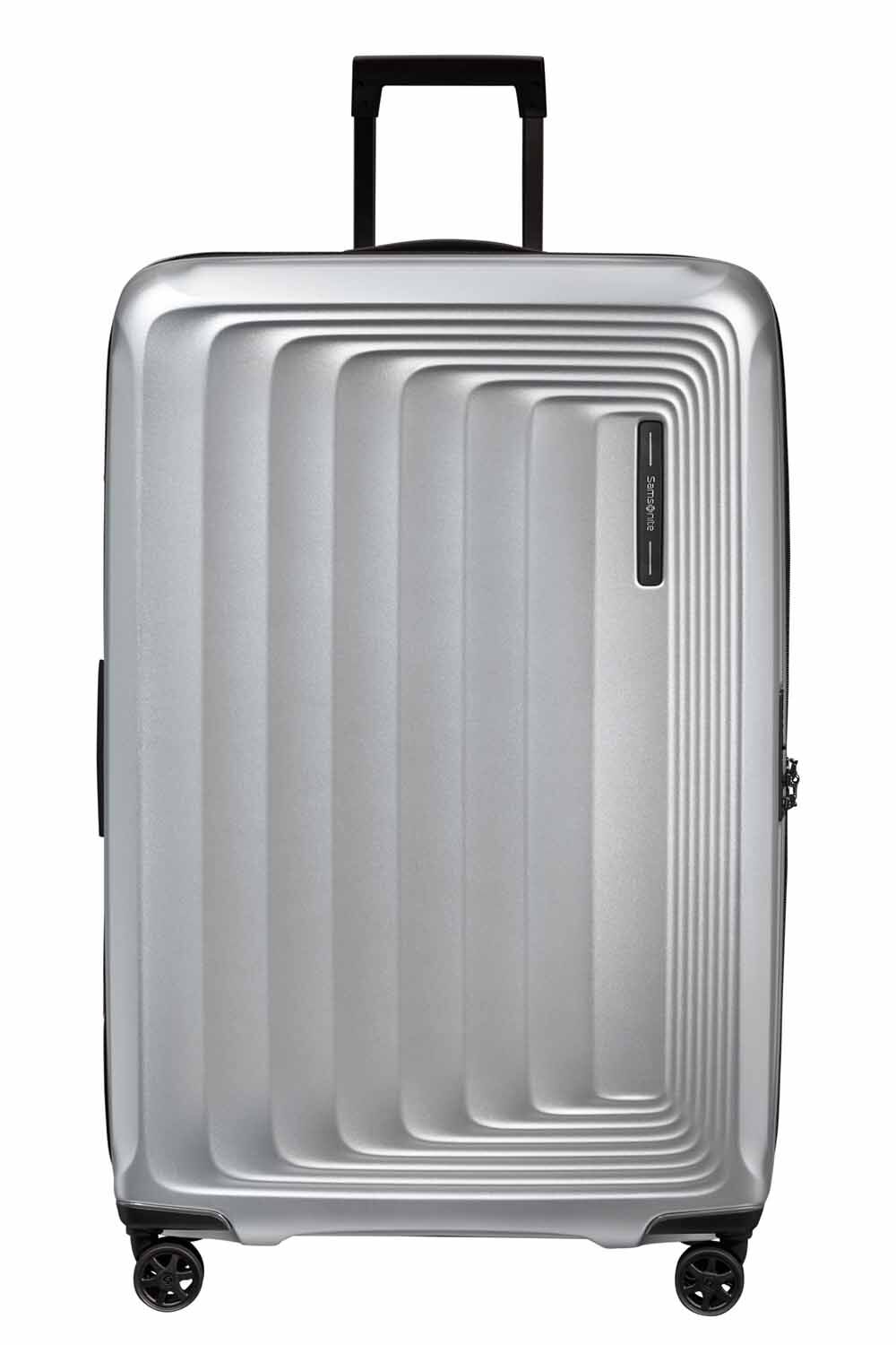 Samsonite Nuon Trolley mit 4 Rollen erweiterbar 81cm + GRATIS HOTELGUTSCHEIN Matt Silver