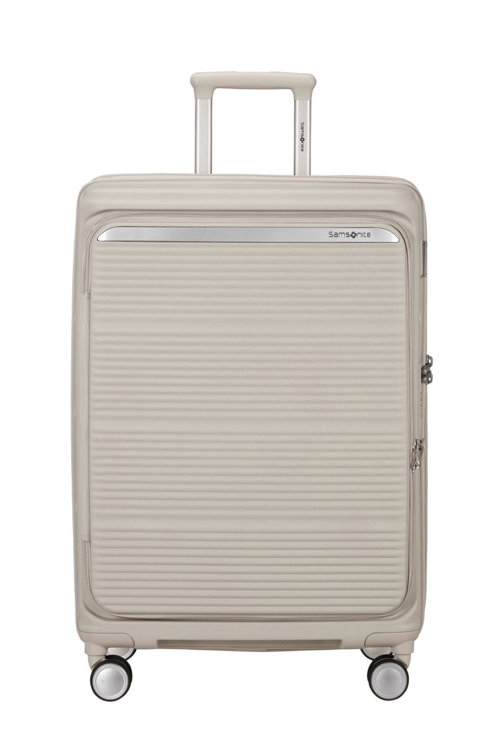 Samsonite Paralux Trolley mit 4 Rollen, erweiterbar, M, stone grey