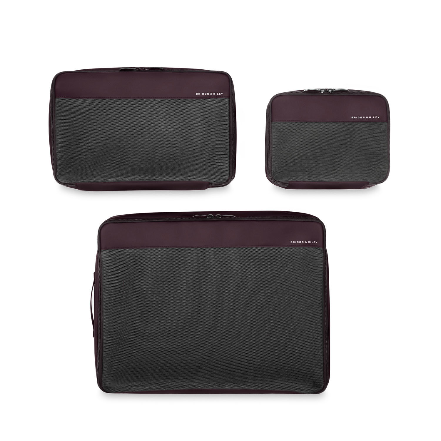 Briggs & Riley Travel Essentials Check In Packing Cube 3-teilige Set Plum