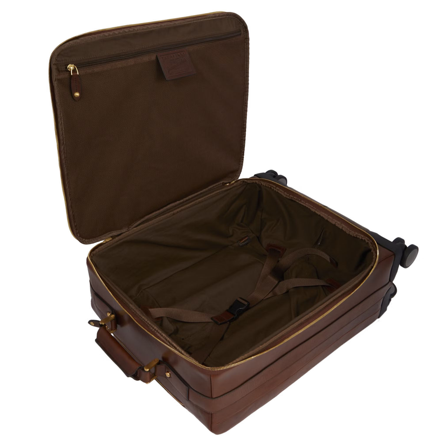 The Bridge Story Viaggio Trolley 4-Rollen aus Leder Braun/Gold