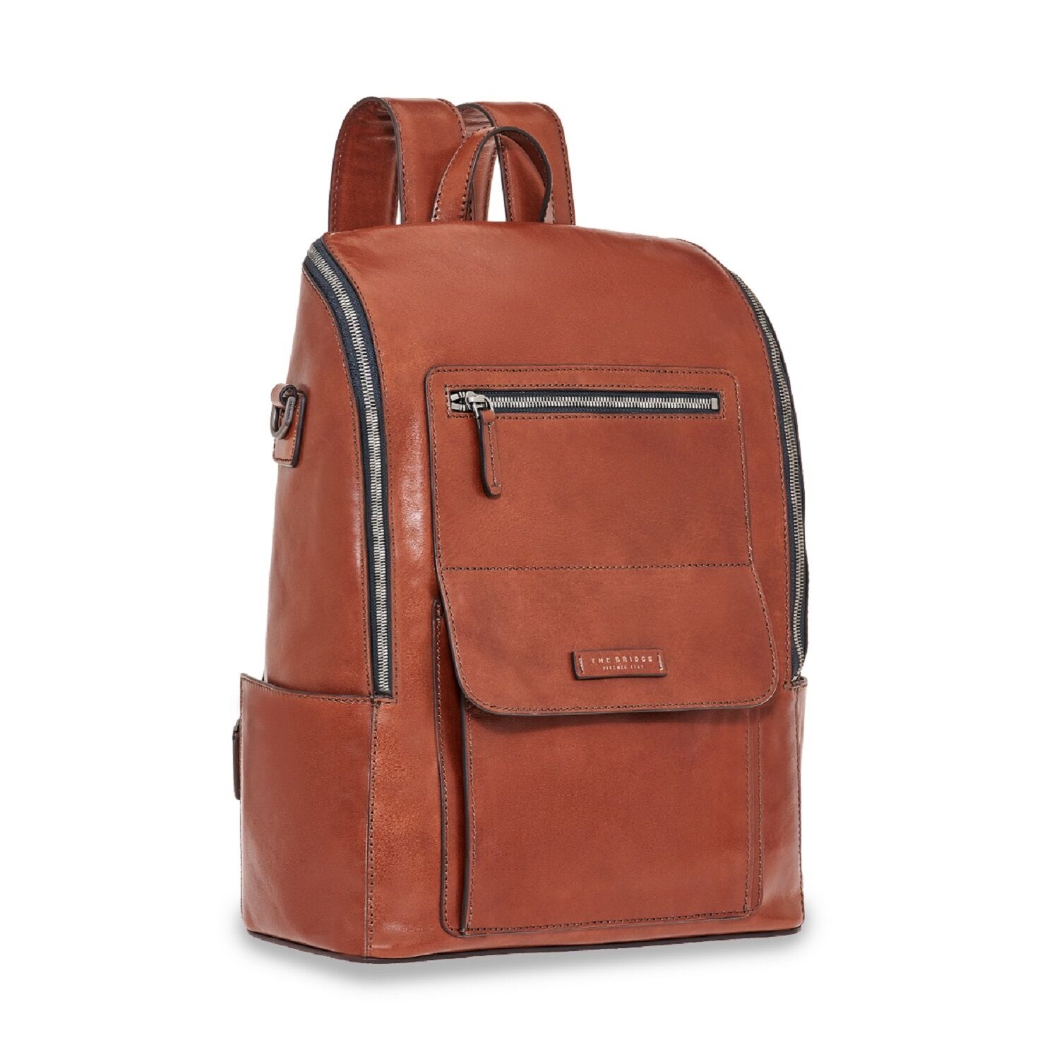 The Bridge Alberto Leder-Rucksack 44cm Braun/Ruthenium Dunkel