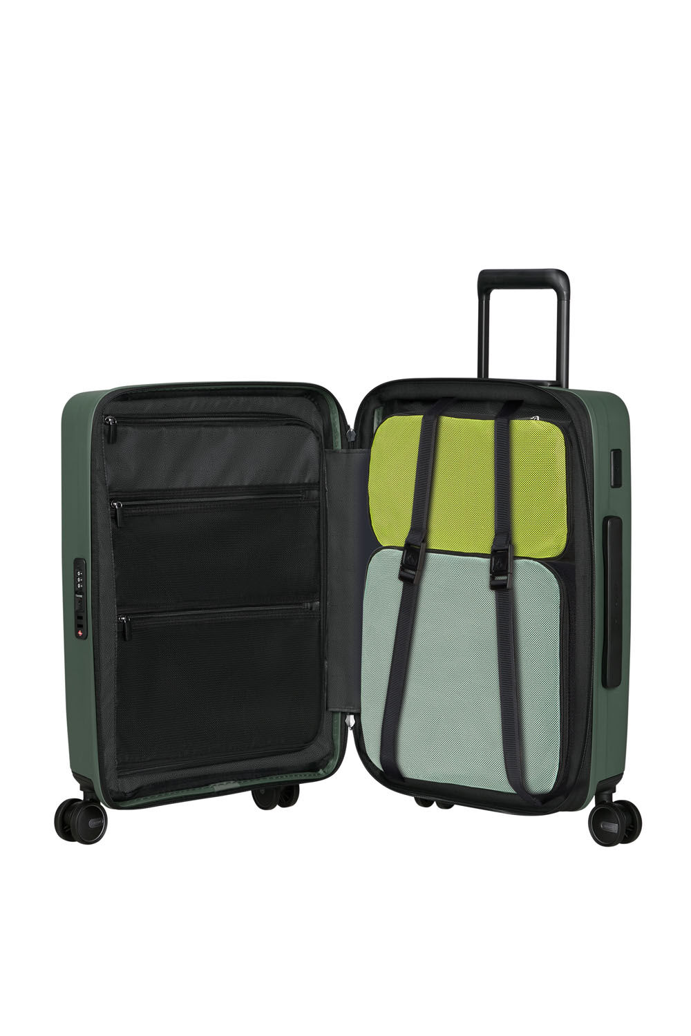 Samsonite Restackd Trolley mit 4 Rollen erweiterbar 55cm + GRATIS HOTELGUTSCHEIN Sage