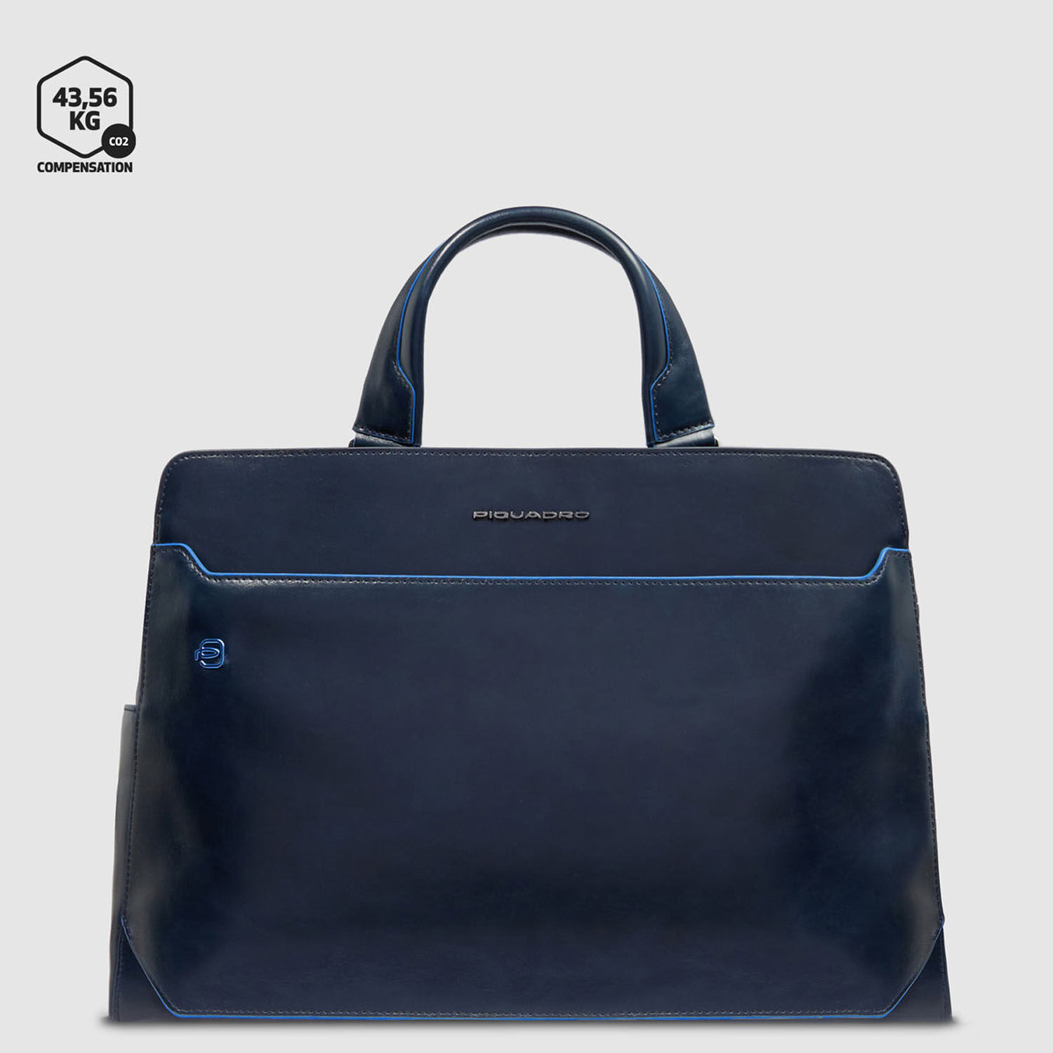 Piquadro Blue Square Leder-Laptoptasche 15,6" Nachtblau