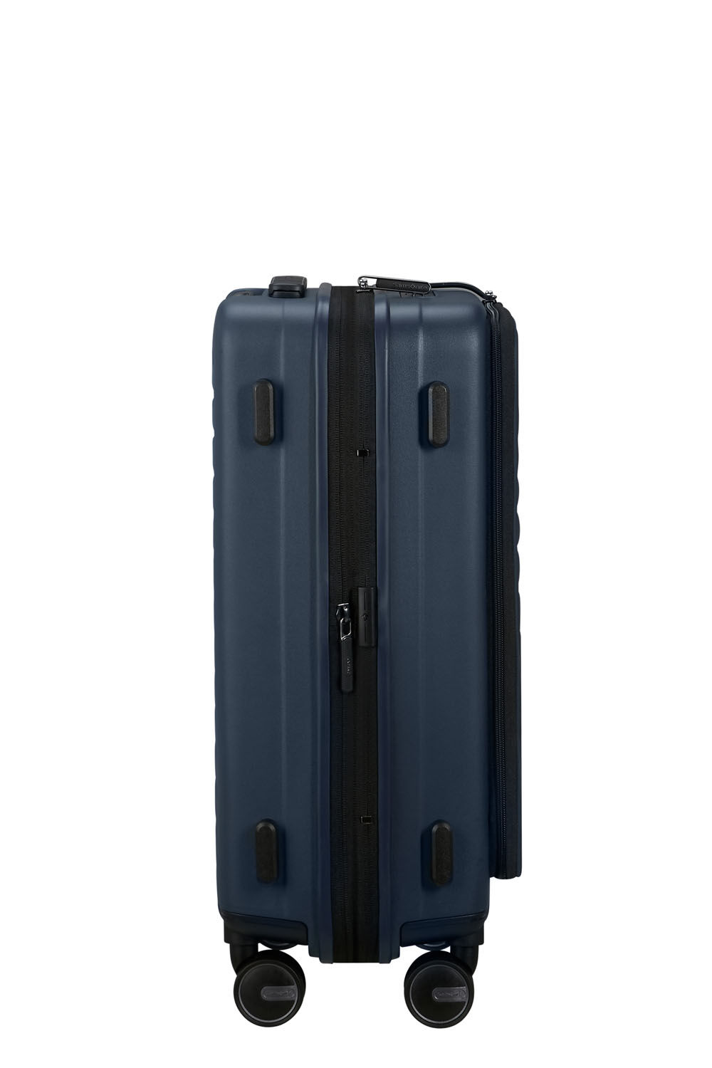 Samsonite Restackd EASY ACCESS Trolley mit 4 Rollen erweiterbar 55cm + GRATIS HOTELGUTSCHEIN Midnight