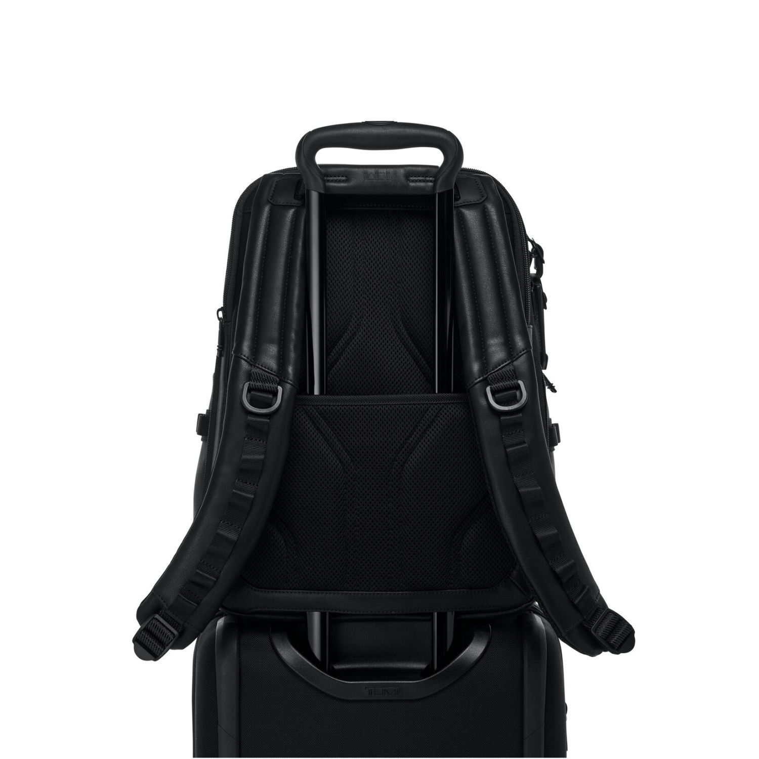 Tumi Alpha Bravo Navigation Rucksack aus Leder + GRATIS HOTELGUTSCHEIN Schwarz