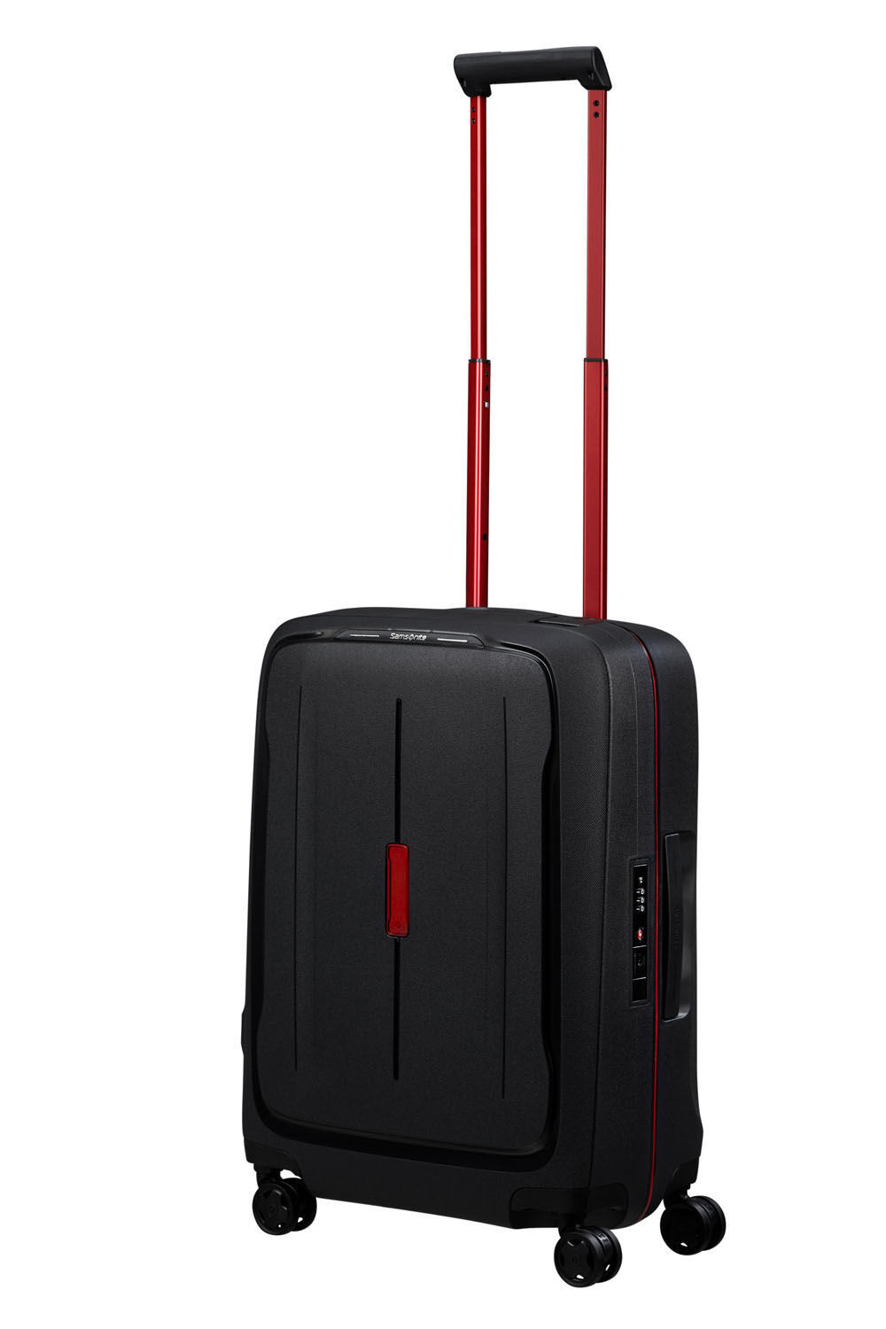 Samsonite Essens Trolley mit 4 Rollen 55cm + GRATIS HOTELGUTSCHEIN Charcoal/Red Samsonite Essens Trolley mit 4 Rollen 55cm + GRATIS HOTELGUTSCHEIN Charcoal/Red