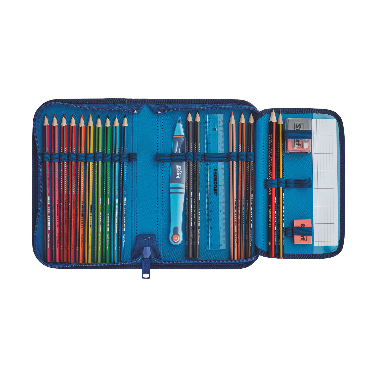 Scout Neo Schulranzen-Set 4-teilig DIN Blue Police