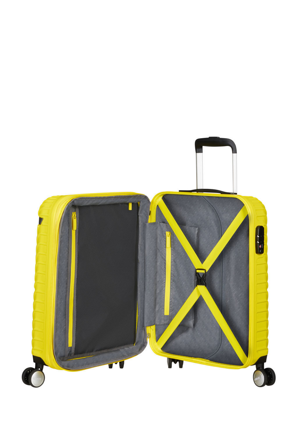 American Tourister Mickey Clouds Trolley 55cm mit 4 Rollen, erweiterbar Mickey Electric Lemon