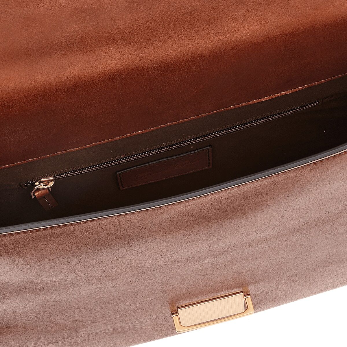 The Bridge Dante Leder-Aktenstasche 40cm Braun/Gold The Bridge Dante Leder-Aktenstasche 40cm Braun/Gold