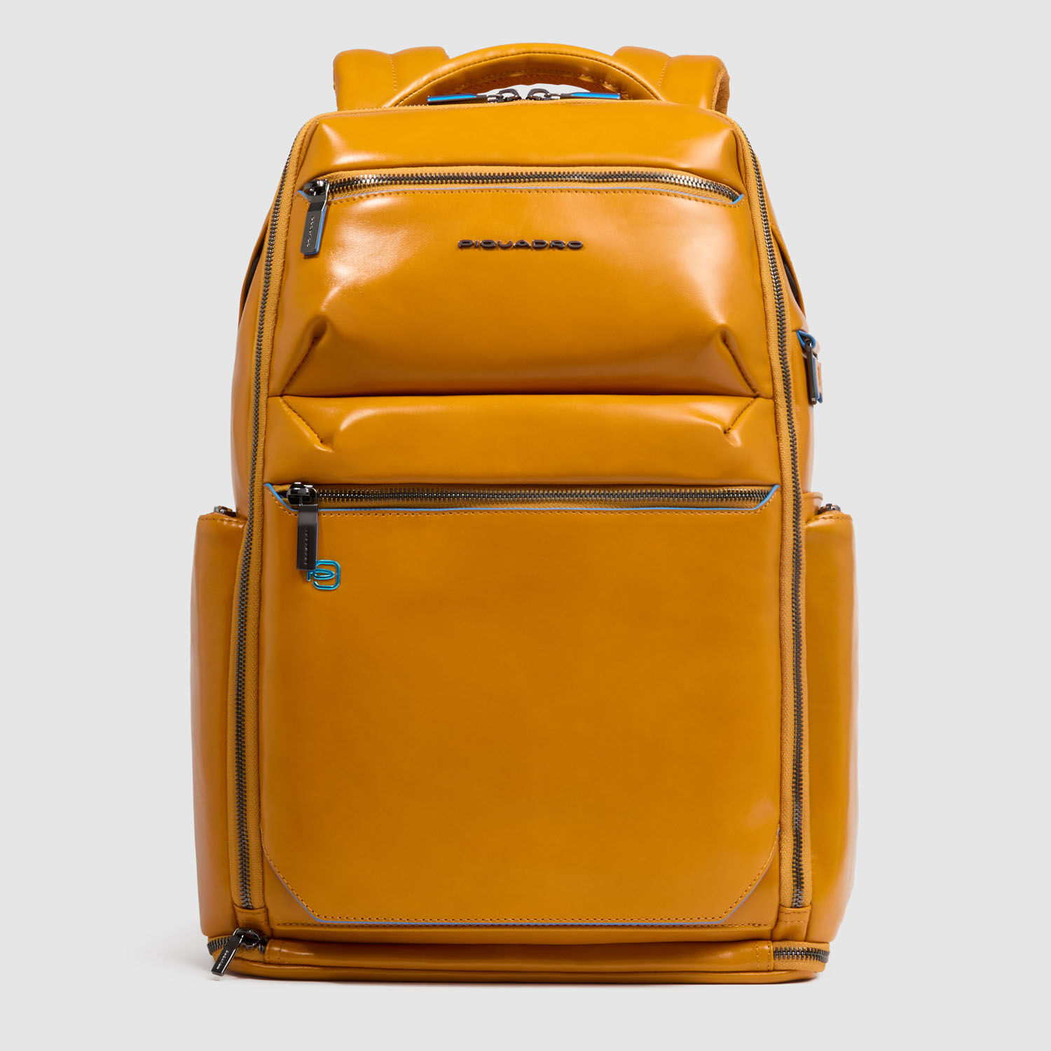 Piquadro Blue Square Leder-Laptop-Rucksack 15,6