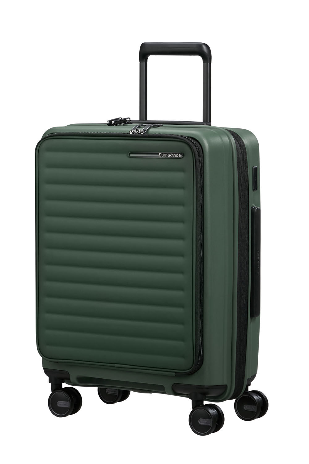 Samsonite Restackd EASY ACCESS Trolley mit 4 Rollen erweiterbar 55cm + GRATIS HOTELGUTSCHEIN Sage
