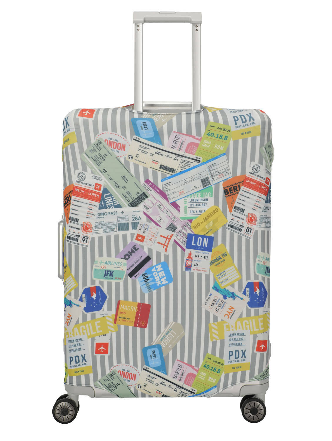 Travelite Accessoires Kofferhülle L Multi.Color/Tickets