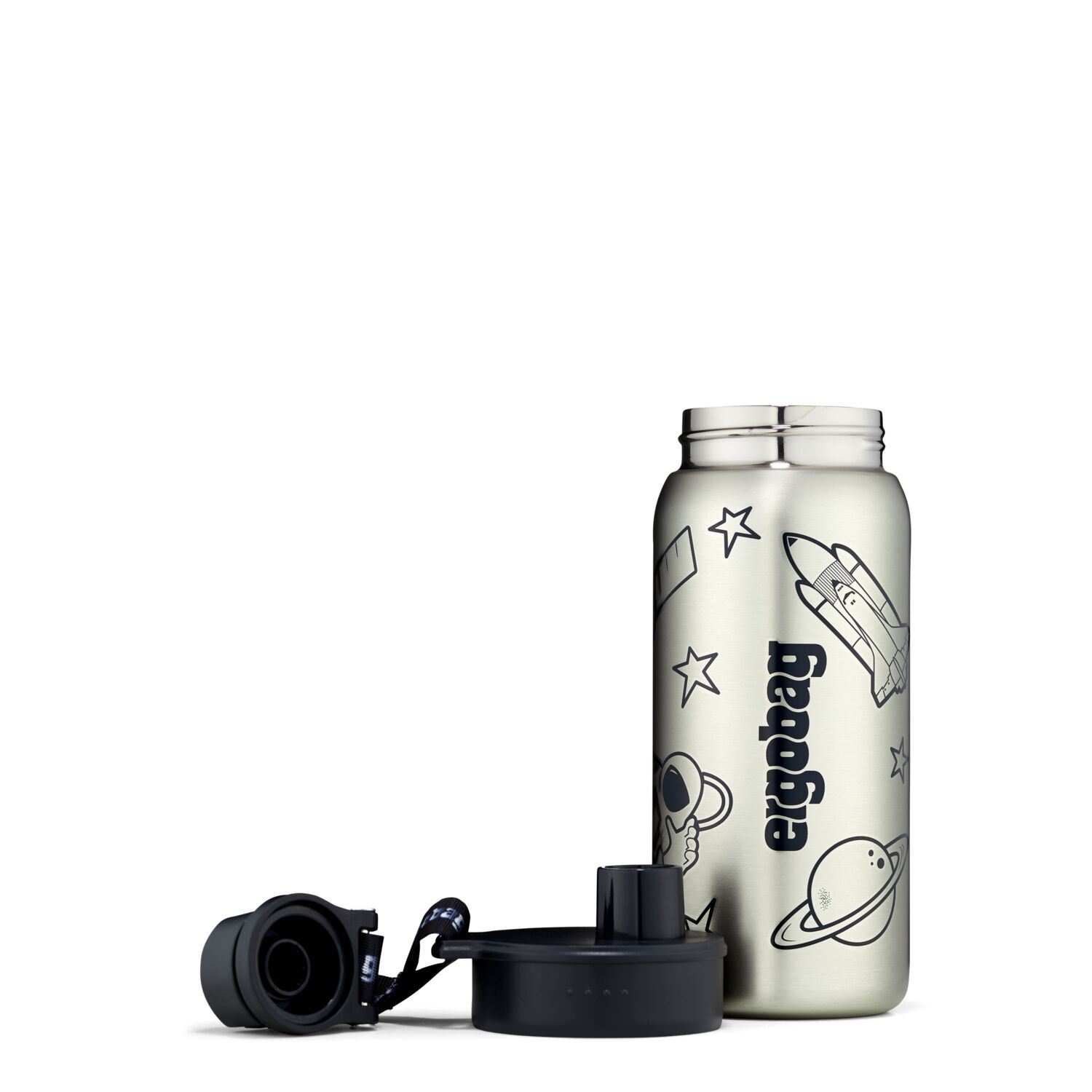 ergobag Schulzubehör Edelstahl Trinkflasche 500ml -2024 Schwarz ergobag Schulzubehör Edelstahl Trinkflasche 500ml -2024 Schwarz