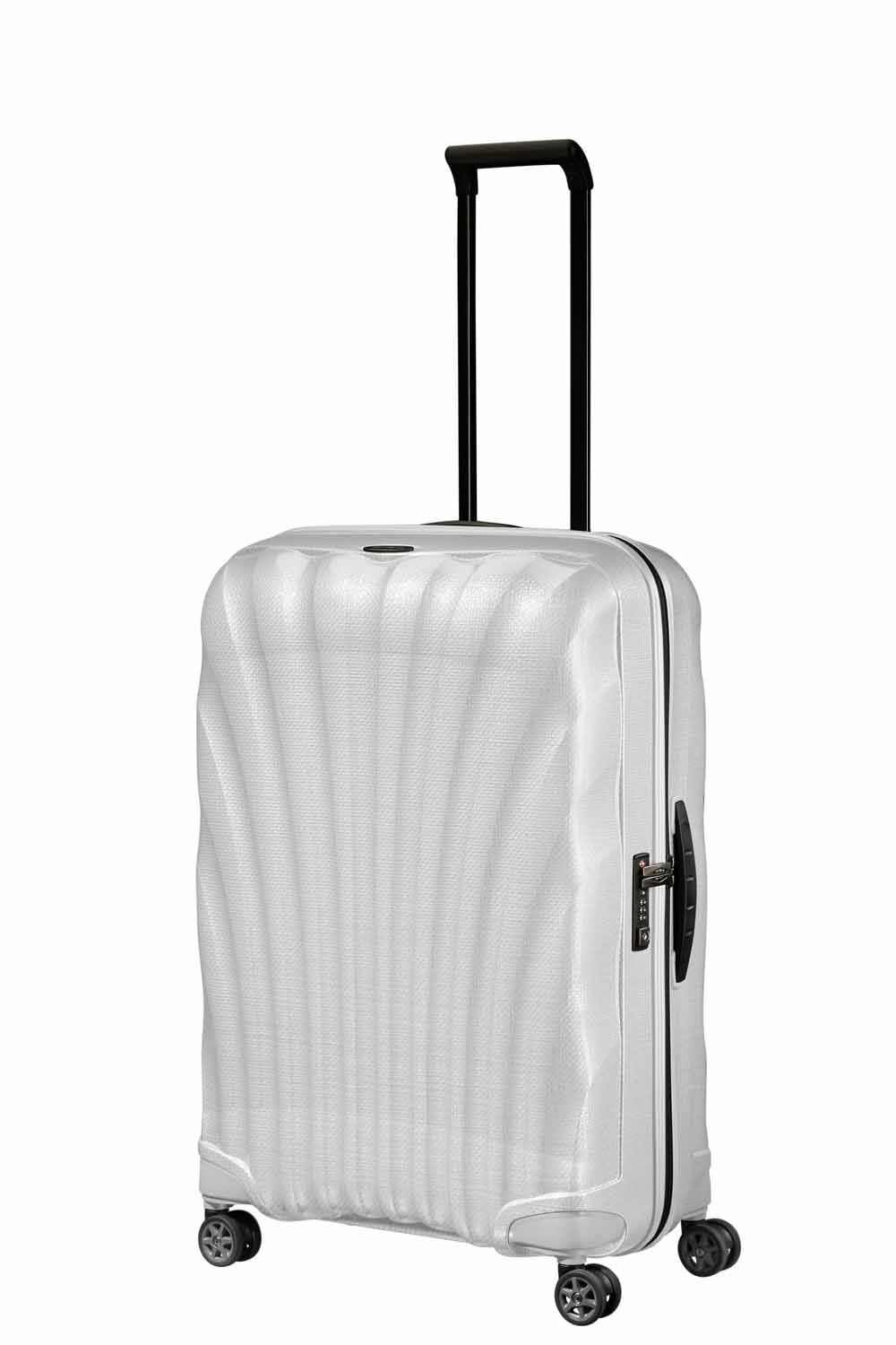 Samsonite C-Lite Trolley mit 4 Rollen 75cm + GRATIS HOTELGUTSCHEIN Off White