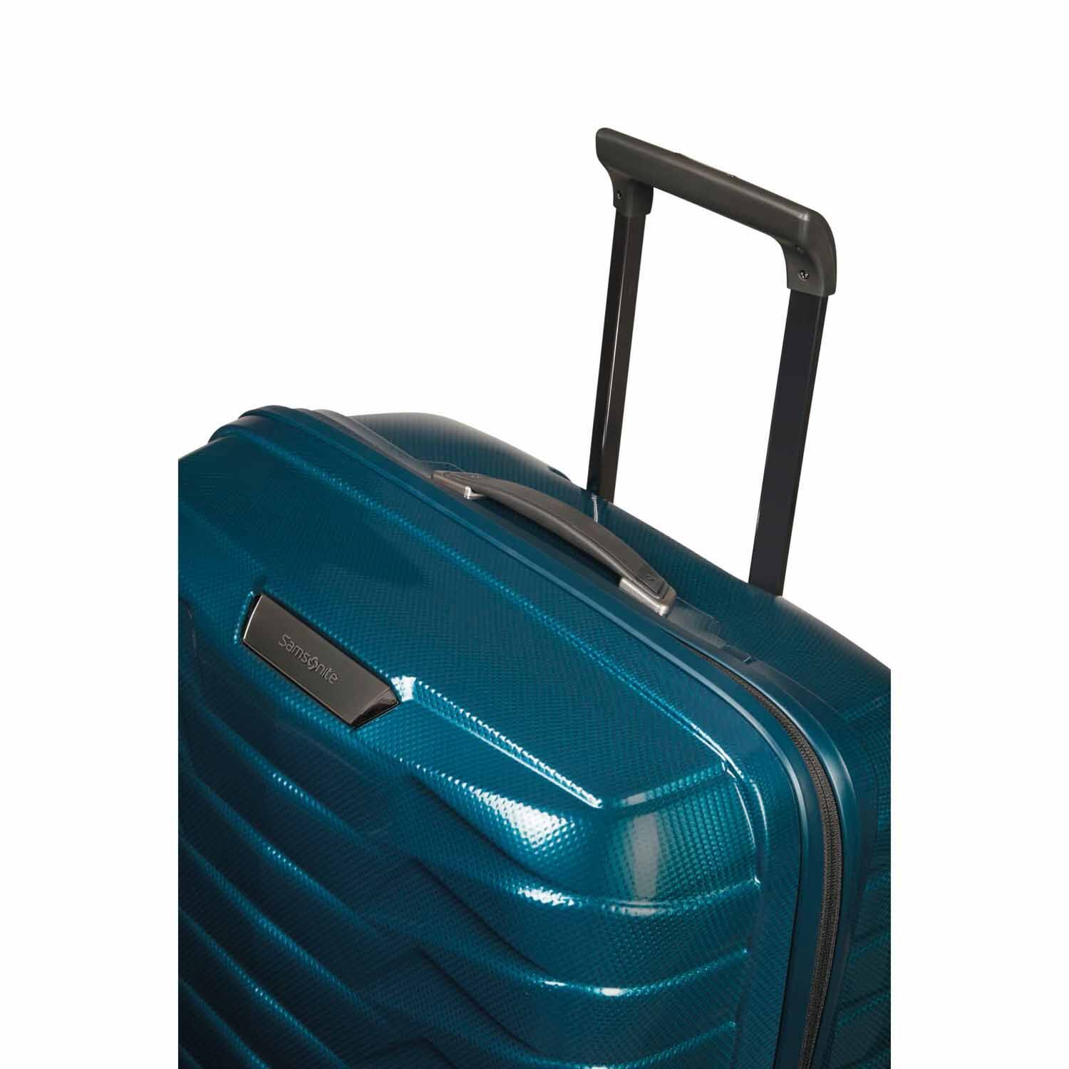 Samsonite Proxis Trolley mit 4 Rollen 69cm + GRATIS HOTELGUTSCHEIN Petrol Blue