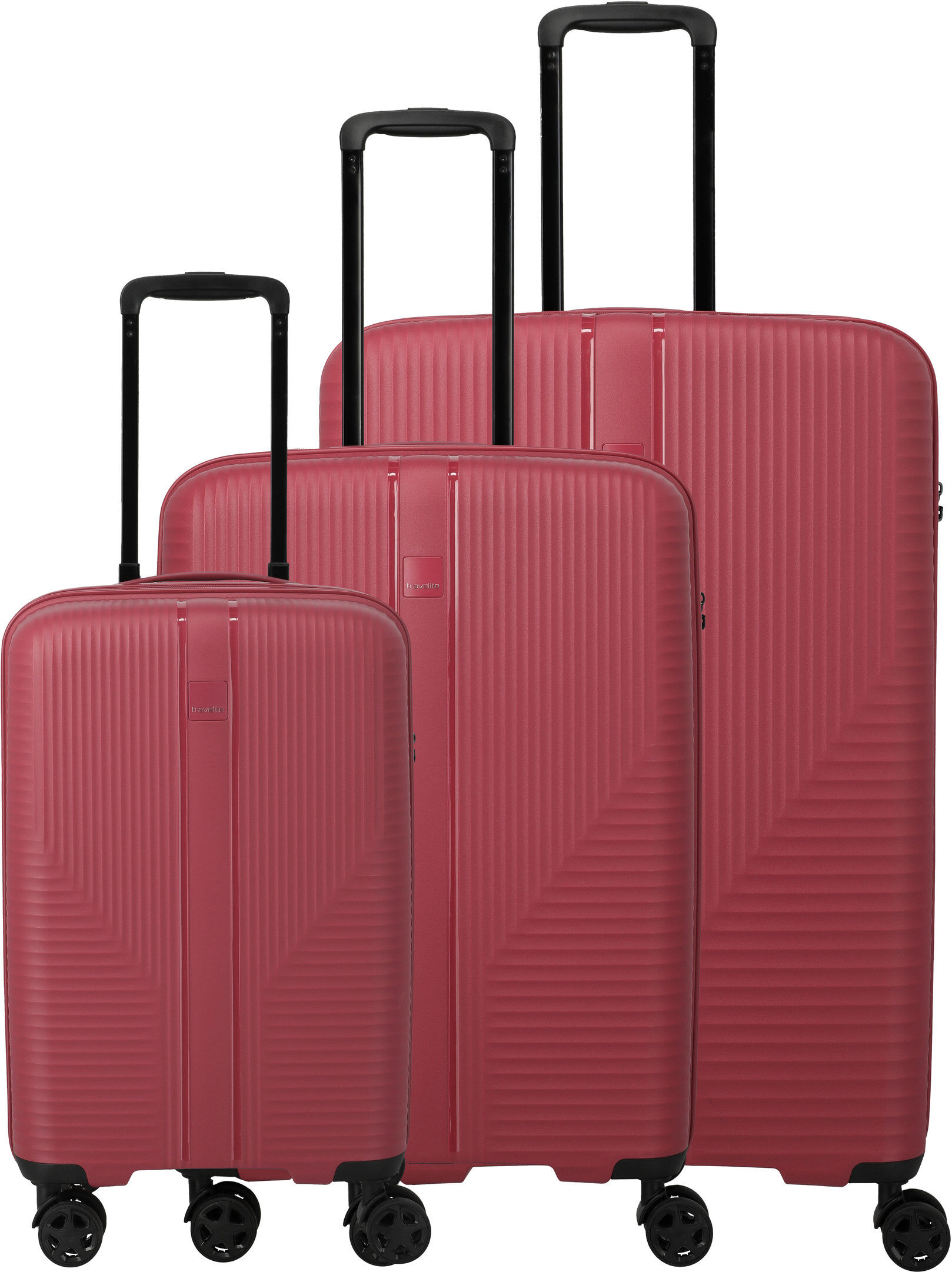 Travelite AIR STRIPE 3-tlg. Kofferset L / M erw. / S (Slim) Red