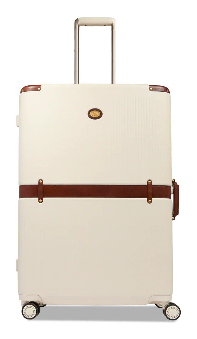 The Bridge Story Viaggio Trolley aus Leder und Polycarbonat Large Natural/Braun/Gold