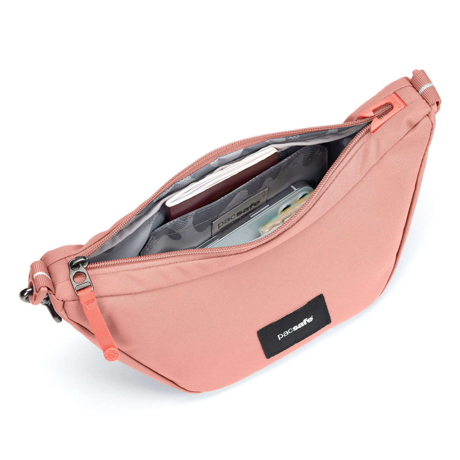 pacsafe GO Anti Theft Lunar Crossbody Rose pacsafe GO Anti Theft Lunar Crossbody Rose