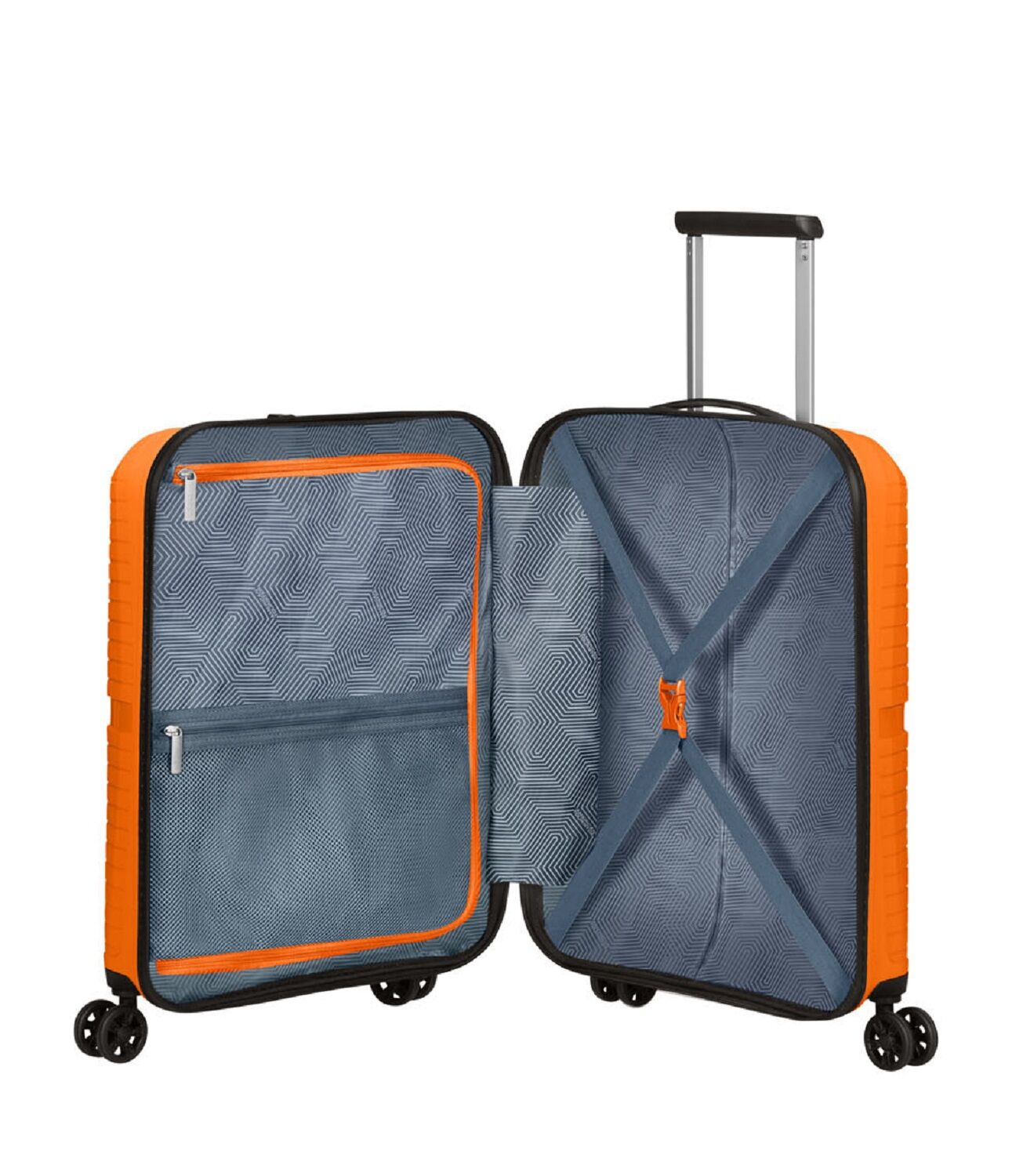 American Tourister Airconic Handgepäck Trolley 55cm mit 4 Rollen + GRATIS HOTELGUTSCHEIN Mango Orange