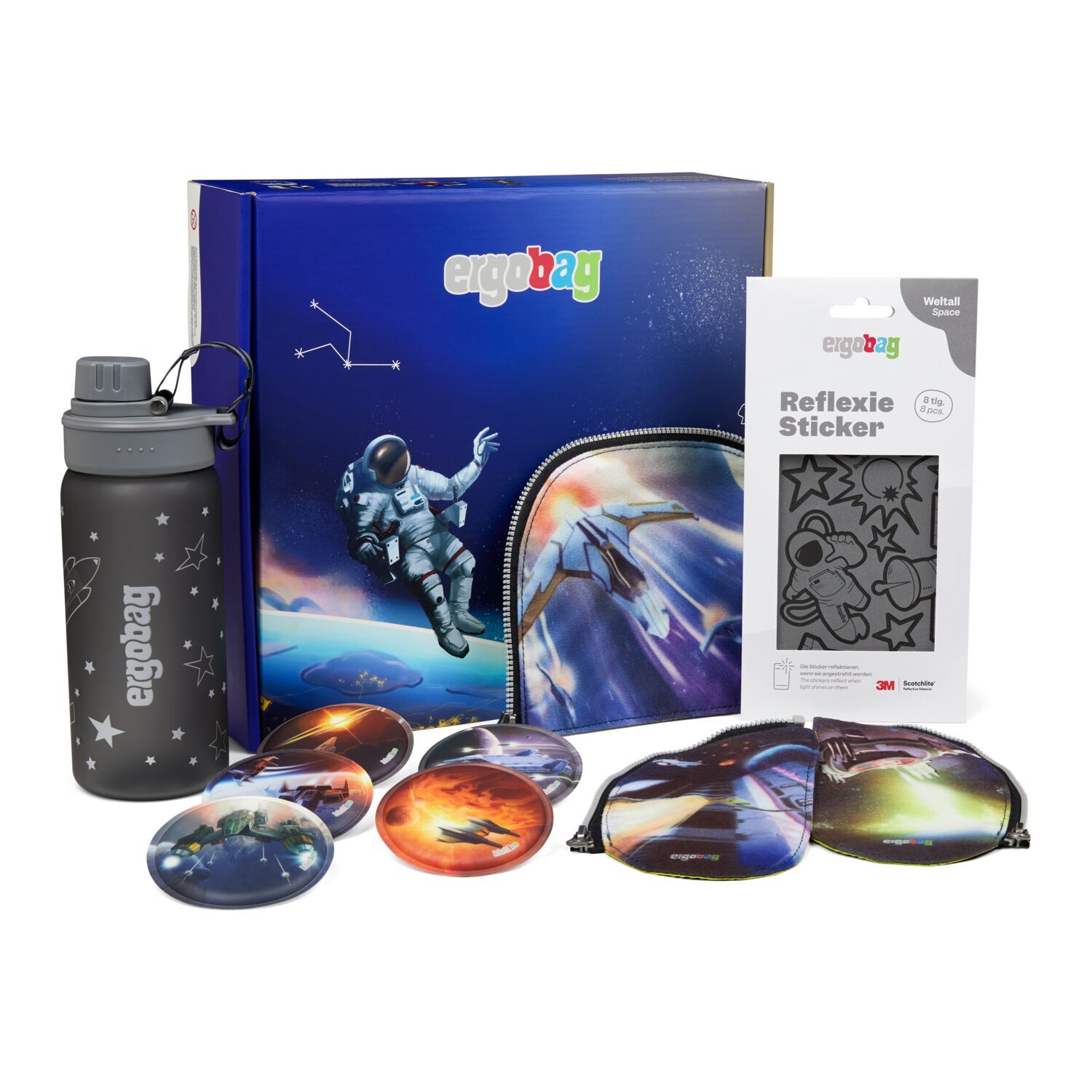 ergobag Schulzubehör Fan Box Weltraum