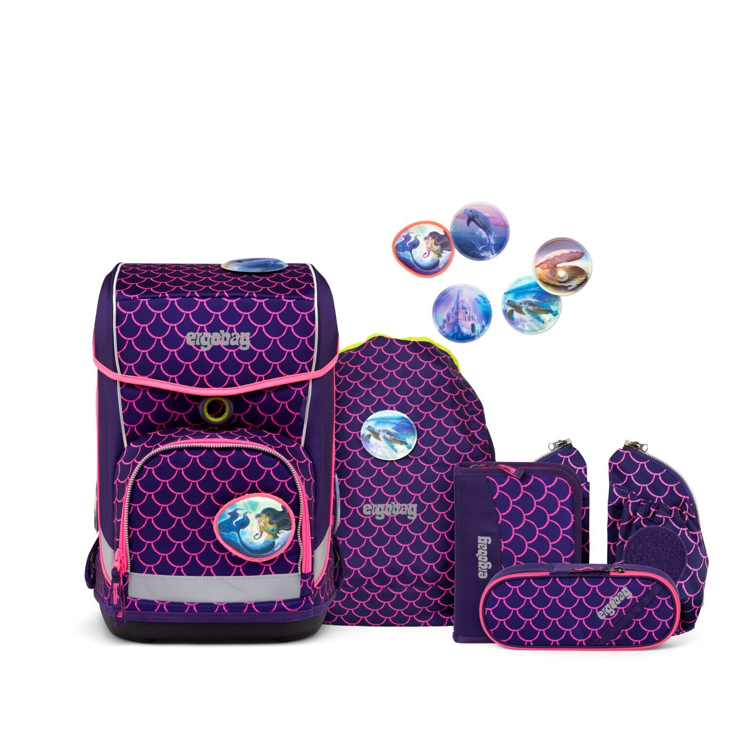 ergobag cubo light LUMI Edition Schulranzen Set 6-teilig 2024 ergobag cubo light LUMI Edition Schulranzen Set 6-teilig 2024
