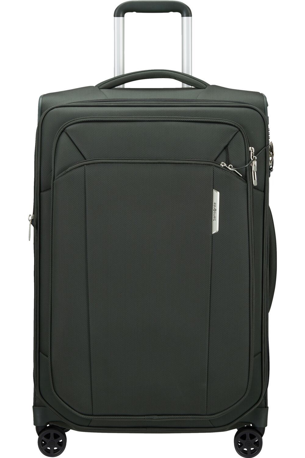 Samsonite Respark Trolley mit 4 Rollen erweiterbar 67cm + GRATIS HOTELGUTSCHEIN Forest Green