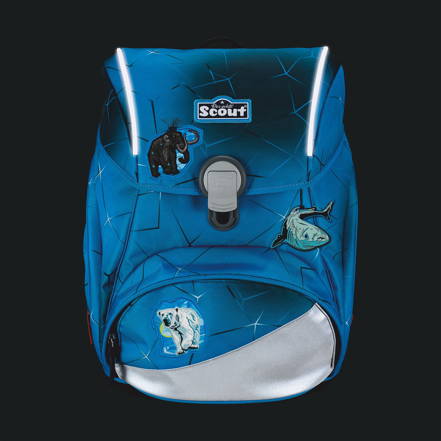 Scout Alpha Exklusiv Safety Light Schulranzen-Set 5-teilig Polar Blue