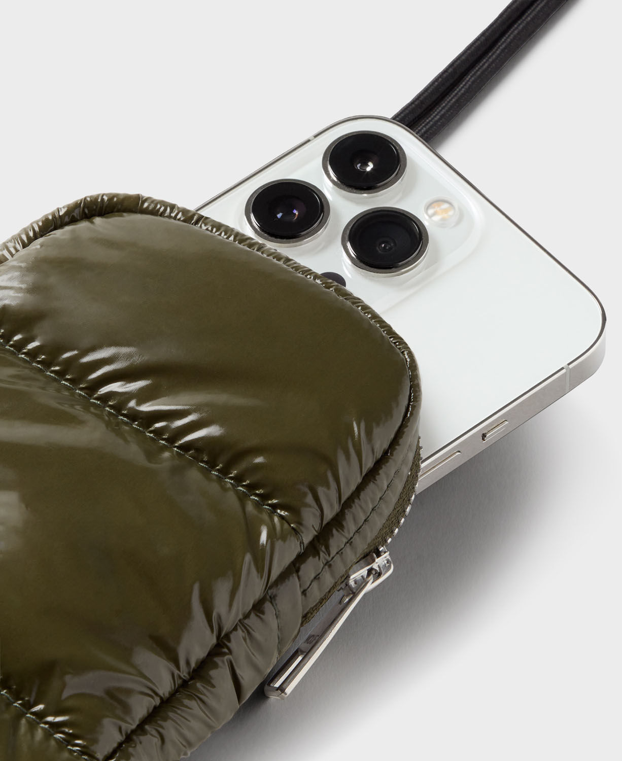 Wouf Quilted Collection Crossbody Phone Bag -Glossy Cypress Wouf Quilted Collection Crossbody Phone Bag -Glossy Cypress