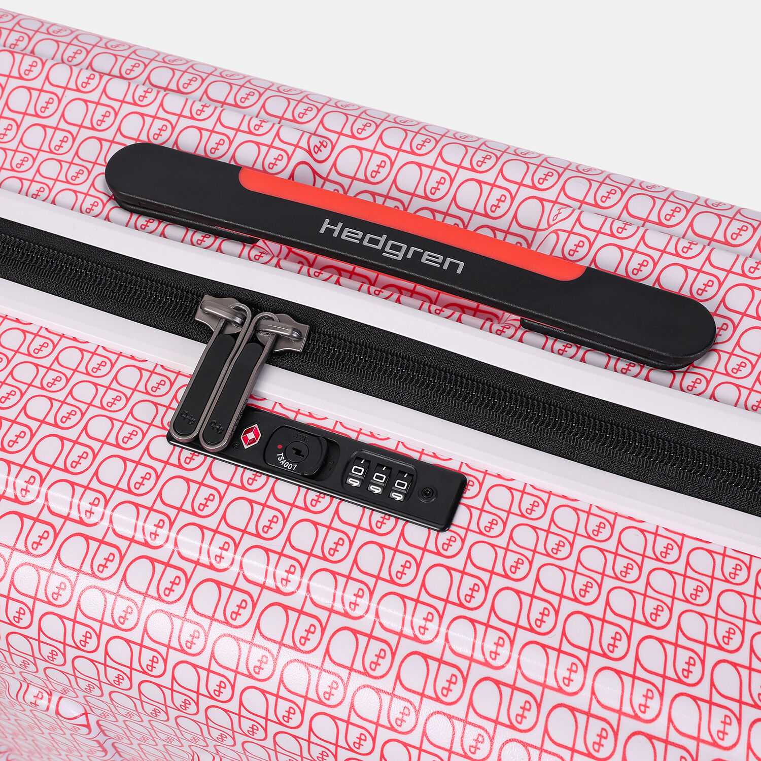 Hedgren Comby GRIP S 55cm Spinner (IATA) Coral/Grey Signature Print Hedgren Comby GRIP S 55cm Spinner (IATA) Coral/Grey Signature Print