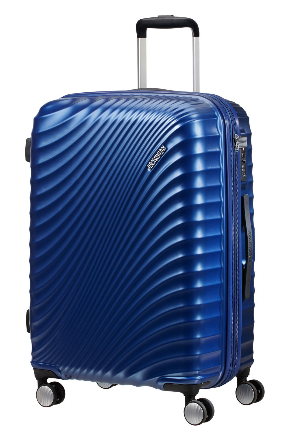 American Tourister Jetglam Trolley mit 4 Rollen 67cm erweiterbar Metallic Blue