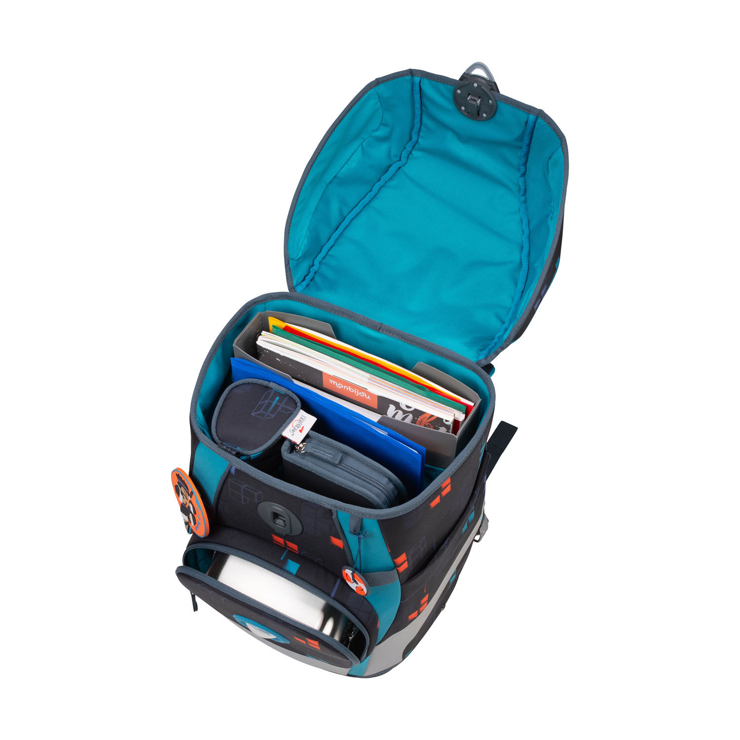 DerDieDas ErgoFlex Tiny Schulrucksack 5-teiliges Set Ninja Fighter