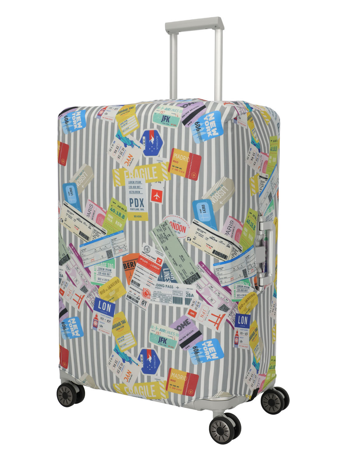 Travelite Accessoires Kofferhülle L Multi.Color/Tickets