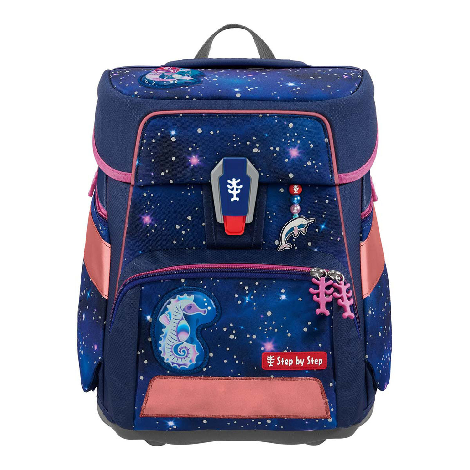 Step by Step SPACE REFLECT Schulranzen-Set, 5-teilig Star Seahorse Zoe