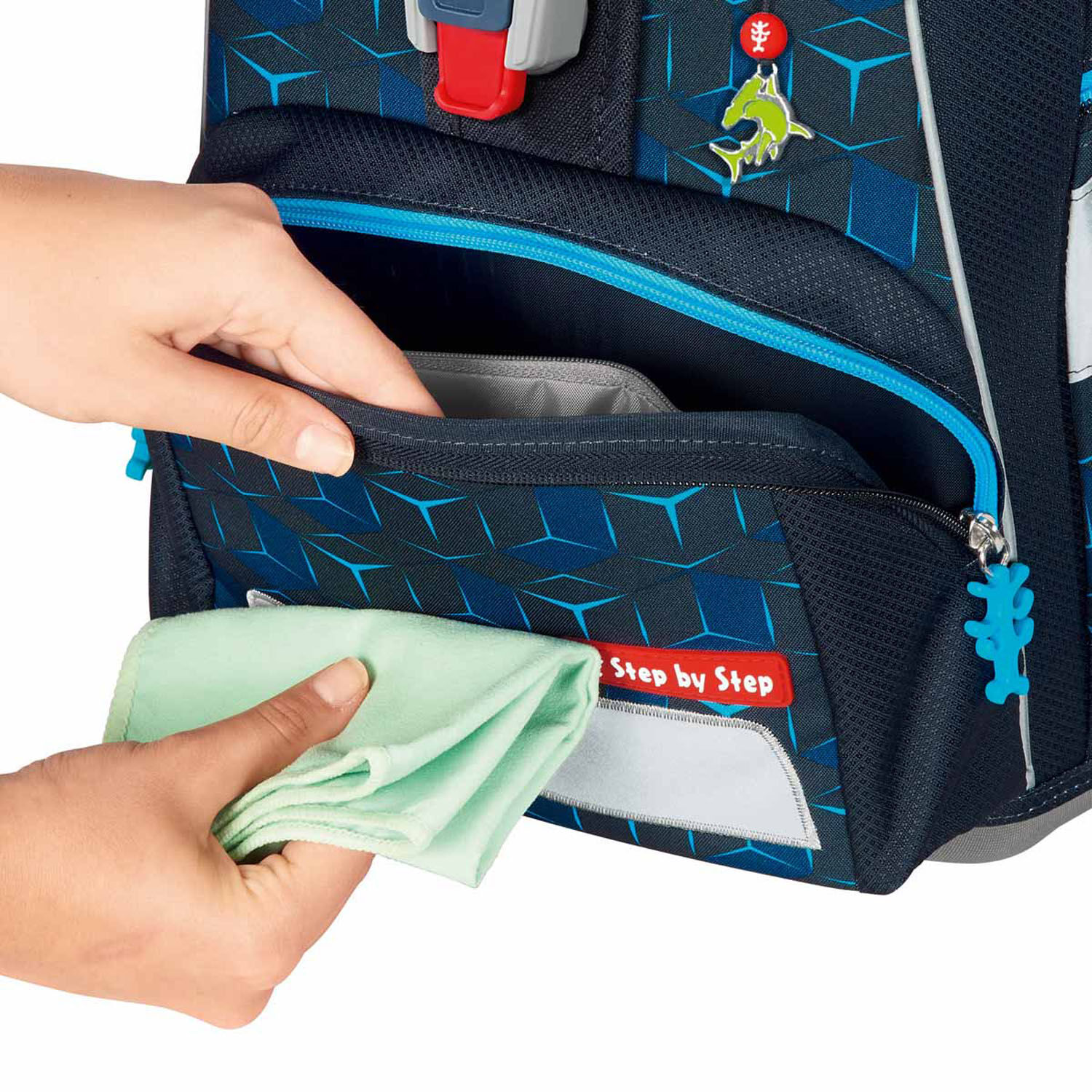 Step by Step SPACE SHINE Schulranzen-Set, 5-teilig Shark Dexter