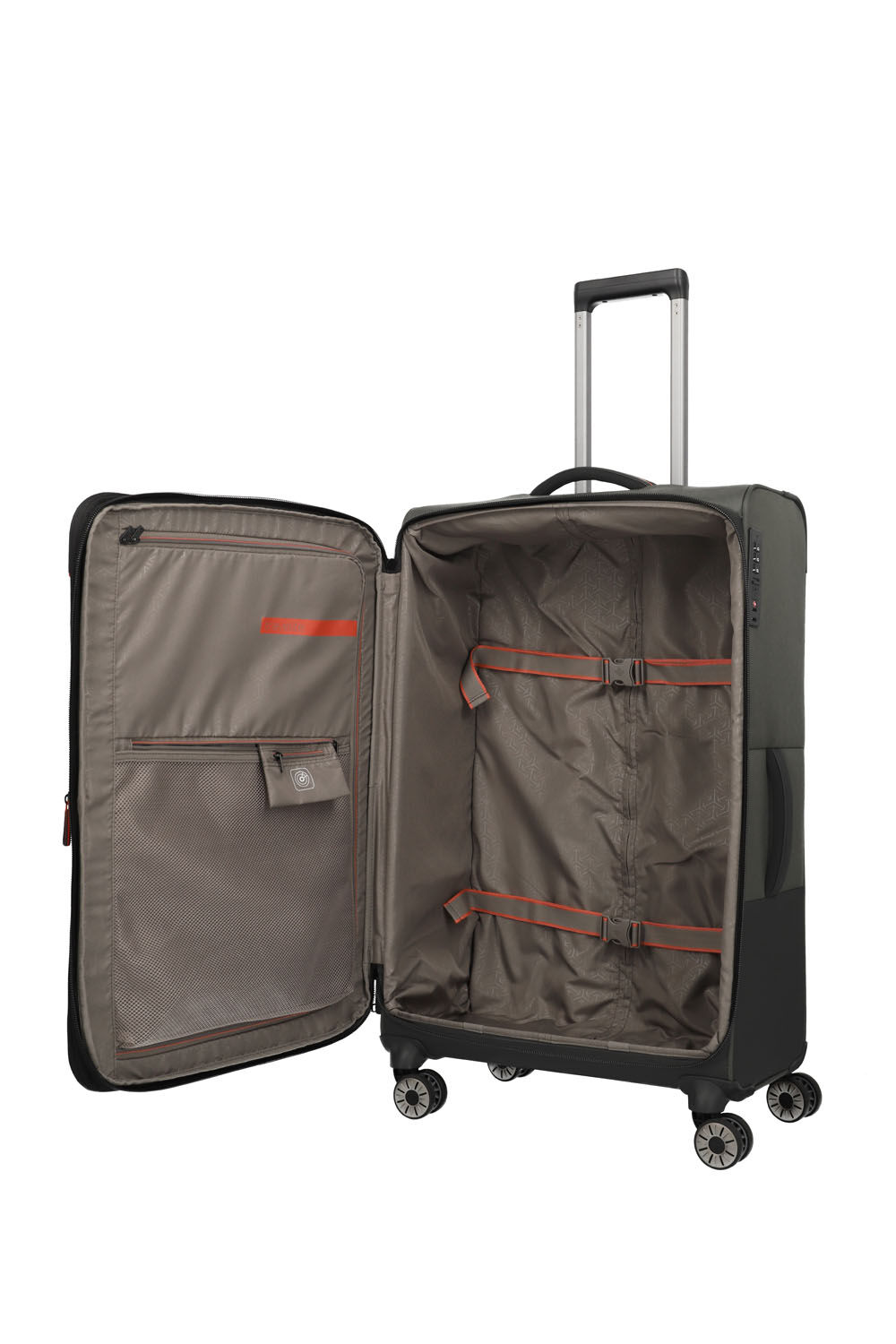 Travelite Crosslite Trolley L 4-Rollen erweiterbar Oliv