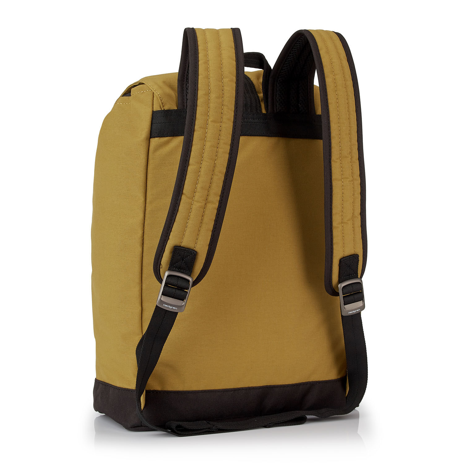 Hedgren Great American Heritage CRUSADE Drawstring Backpack RFID Mustard Olive