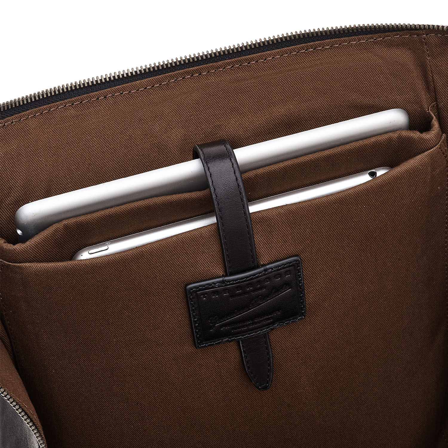 The Bridge Alberto Leder-Rucksack Schwarz/Ruthenium