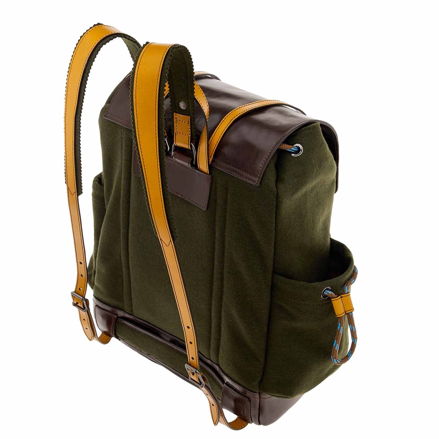 The Bridge Loden Capsule Rucksack 0601125F Braun/Grün Loden/Dunkles Ruthenium The Bridge Loden Capsule Rucksack 0601125F Braun/Grün Loden/Dunkles Ruthenium