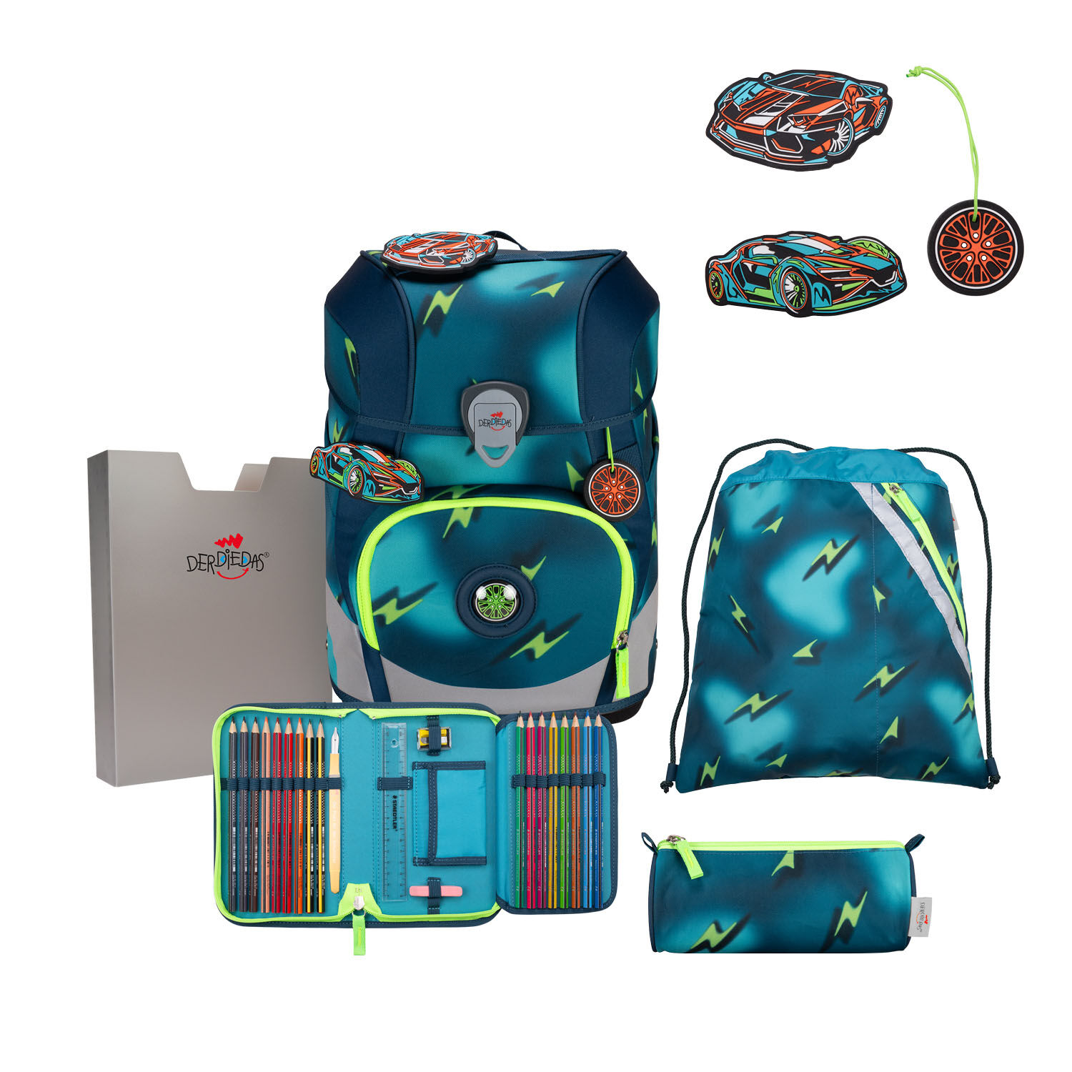 DerDieDas ErgoFlex Tiny Schulrucksack 5-teiliges Set Magic Light DerDieDas ErgoFlex Tiny Schulrucksack 5-teiliges Set Magic Light