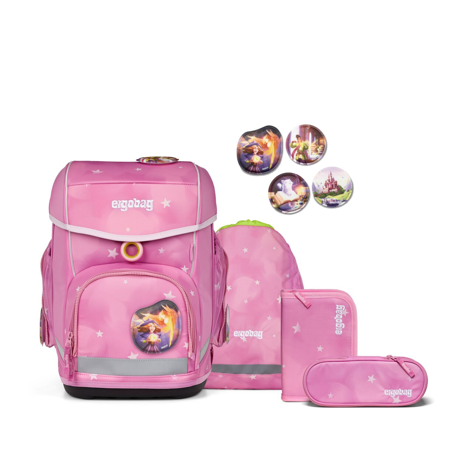 ergobag cubo 5-teiliges Schulrucksack-Set 2025 WolkenzauBär